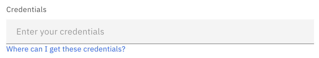 entrada de credenciais