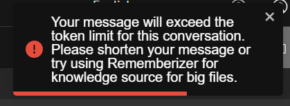 erro de limite de token