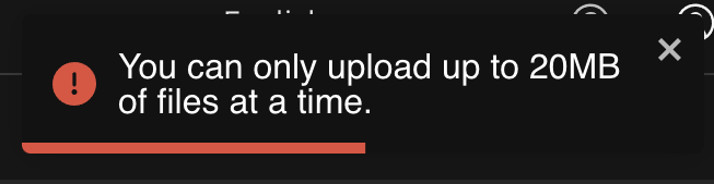 erro de tamanho máximo de arquivo