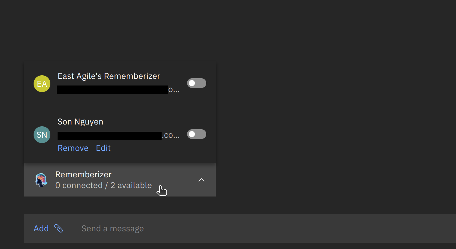integrações rememberizer